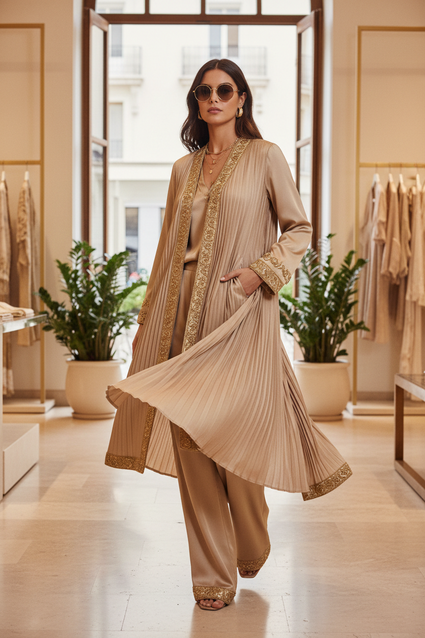 Beige Silk Jacket