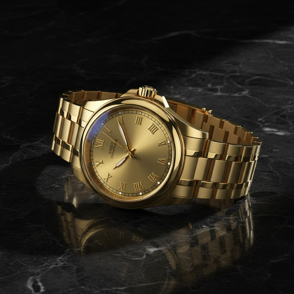 Gold Luxury Watch Unique