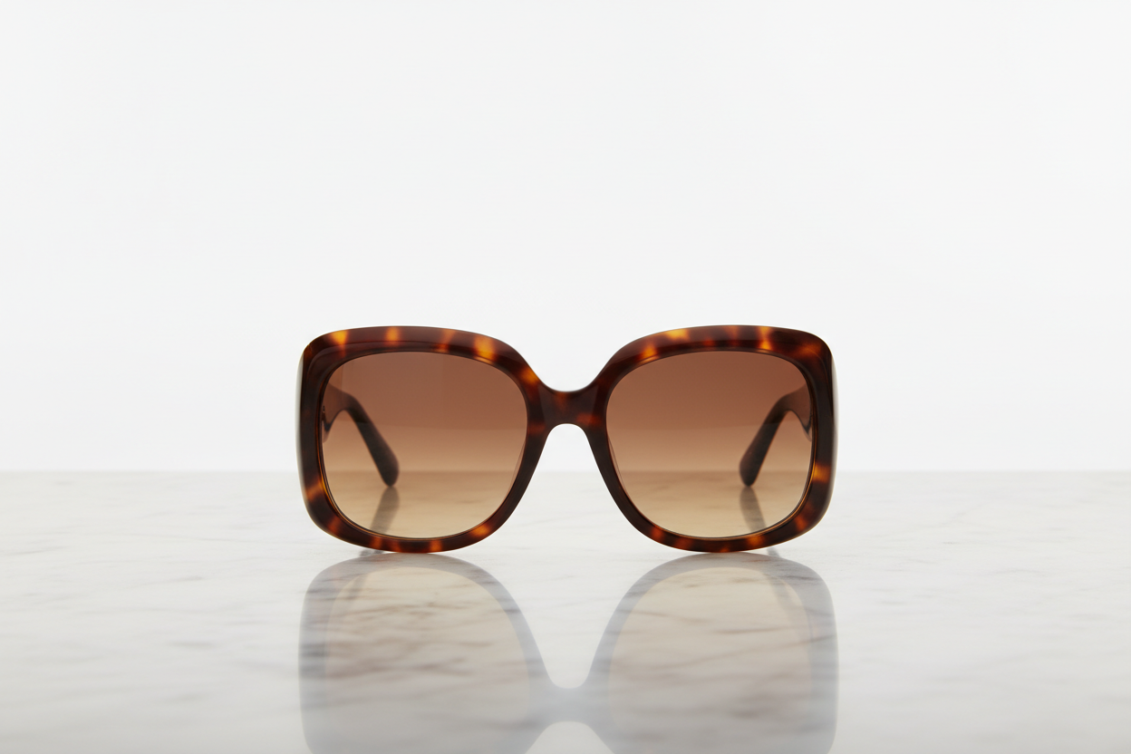 Luxury oversized tortoise shell sunglasses