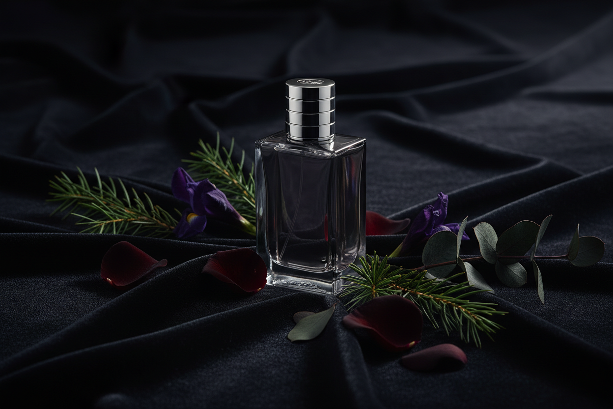 Dior Sauvage men's luxury perfume bottle on dark velvet