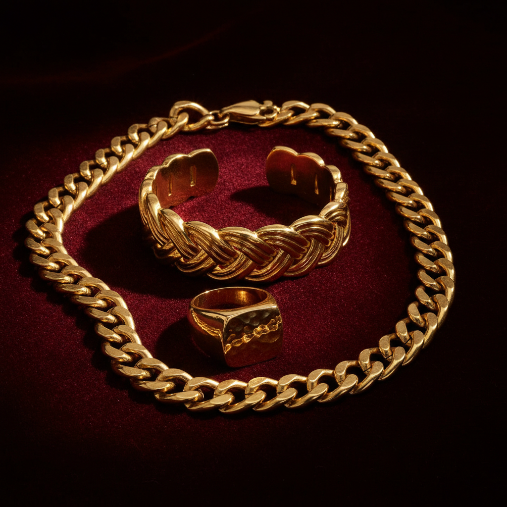 Thick Gold Bracelet